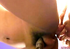 blindfolded tranny fern sucks penis with anus fucked