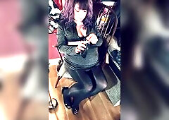 Clothed in a shiny silver suit with matching makeup, Miss Tina Snua tip to tails two cork 100 cigarettes. My faves, certainly! Richmond Superking Orig