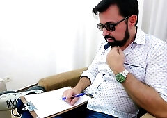 no cum drum, bareback sex, trio, doctor, wench sucking two knobs