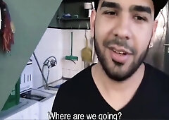 Bearded Latin College Twink Joins In Gay Trio For Money