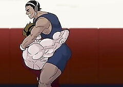 College wrestler muscle growth