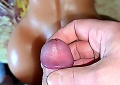 squirting on an artificial doll 😍