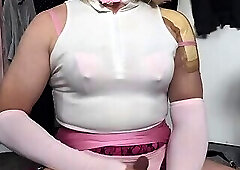 Double cumshot riding my bbc dildo