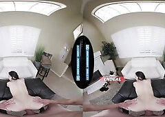 Brunette hair Gal CATHERINE KNIGHT Nude & Banged in VR