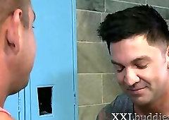 Latinos shlong facializes muscled hunk