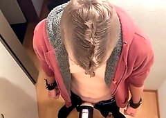 Handsome hunk pleasures his cyberpussy toy solo