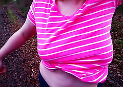 Titslapping In Open Place