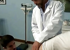Doctor visit leads to gay group sex and cum loads