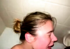 Cum thirsty housewife sucks big black cock dry and clean