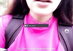 Risky German JOI outdoors (Nearly CAUGHT)