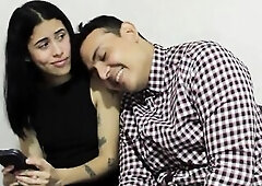 The nerdy student gives a creampie to the youthful gal in the class. eighteen years old. mexican, hd porn. creampie
