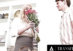 TRANSFIXED - Sexy Trans Leah Hayes Takes Turns Banging Assholes During Office Hours