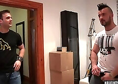 Muscle gay anal sex and cumshot