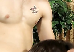 Ass pounding with two twink coworkers