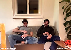 Straight Friend Helps Gay Bro Jerking Of