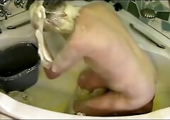 Shaving Ball Cream And Yellow Gunge