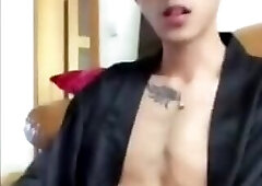 Chinese Stud Self Recording Masturbate