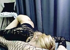 Blaire_18 worships Dominatrix Nika's feet in a foot domination scene