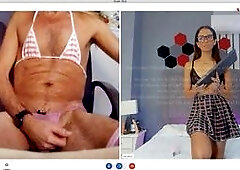 sissy performs for cam girl