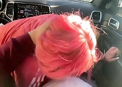 Hot Asian POV blowjob outdoors