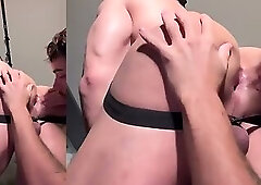 Two hot guys having fun together.