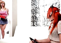 Screwing TS Aphrodite Adams' with my Double Sided Sextoy Pants