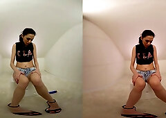 244 - Ashley Ocean - Skinny Teen Striptease Toying