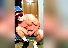 White Socks Jock Jerk Finger