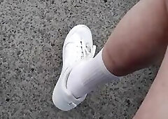 Having som fun at my public,local bus stop bus