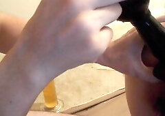 Urinate Enema, with Abdomen Bulge Worship at the End.