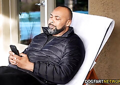 BlacksOnBoys - BIG BLACK COCK Otter Lays Down The Palace Rules WIth His Pecker