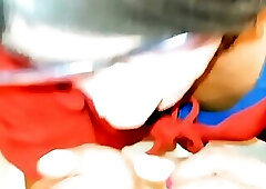 Sucking and swallowing cum by Indian tranny slut Manusha in a hotel room