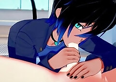 3d animated femboy, cowboy gay, 3d