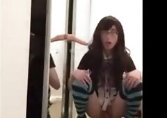 Asian Crossdresser  Anal Fun