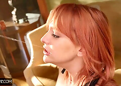 Redhead Kenna James submits to Troy Francisco with riding, missionary and spanking