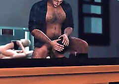 SIMS 4 - Mature Daddy Seduces Pizza Delivery Boy