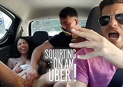 Squirting and Sucking on an Uber! Facial and Swallow Included! Whatch the Fir...