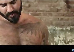 Hairy jock anal sex and facial