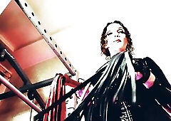 Fetish Dominant-Bitch Eva Latex Mastix S&M FEMDOM KInk Vinyl PVC Leggins Boots Mother I'd Like To Fuck