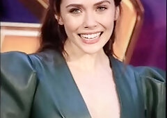 Cum on Elizabeth Olsen aka Wanda Maximoff double cumshot