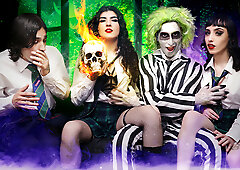 Anna Starr & Nikki Slick & Elias Cash in Just Call on Beetlejuice - StepSiblings