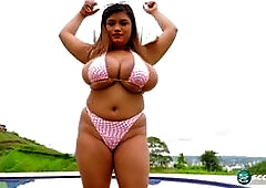 Angie Bravo's Bikini Splash