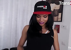 Brunette Tgirl Nauana Lima Has An Affair With Two Men In Hot Threeway
