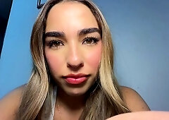 Curly Blonde Teen Records Solo Dildo Masturbation More at