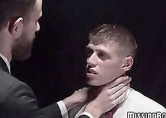 Stud plays with a twink before watching him stroke his dick