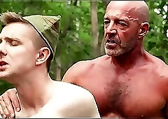 Instructor fucking his scout student in the forest hidden