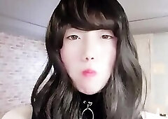 Caged Asian Crossdresser Piss And Drink