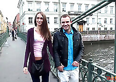 Palatable natural girlfriend with small tits loves nothing but wild anal