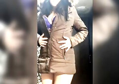 MilfyCalla- A Lot Of Cum On Brown Furry Hooded Puffer Jacket