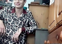 Slutty twink solo webcam jerking off